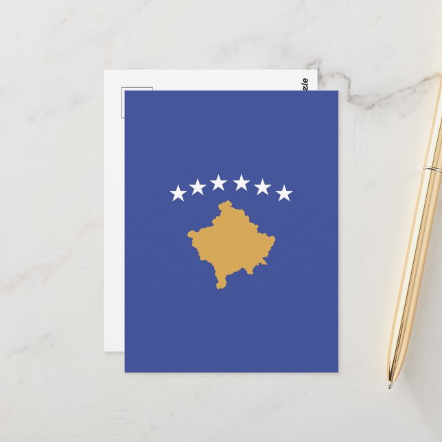 Kosovo flag postcard (Front/Back In Situ)