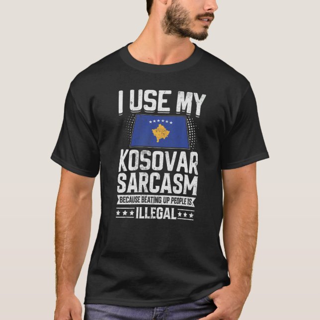 Kosovo Flag Souvenirs For Kosovars Men & Women  3 T-Shirt (Front)