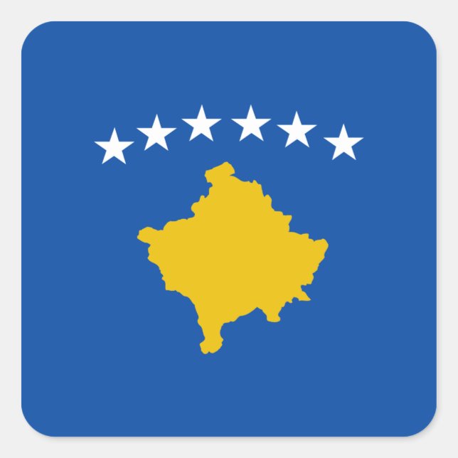 Kosovo Flag Sticker (Front)