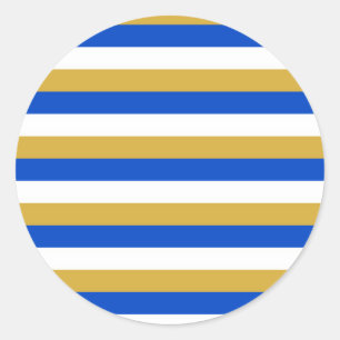 Kosovo flag stripes classic round sticker