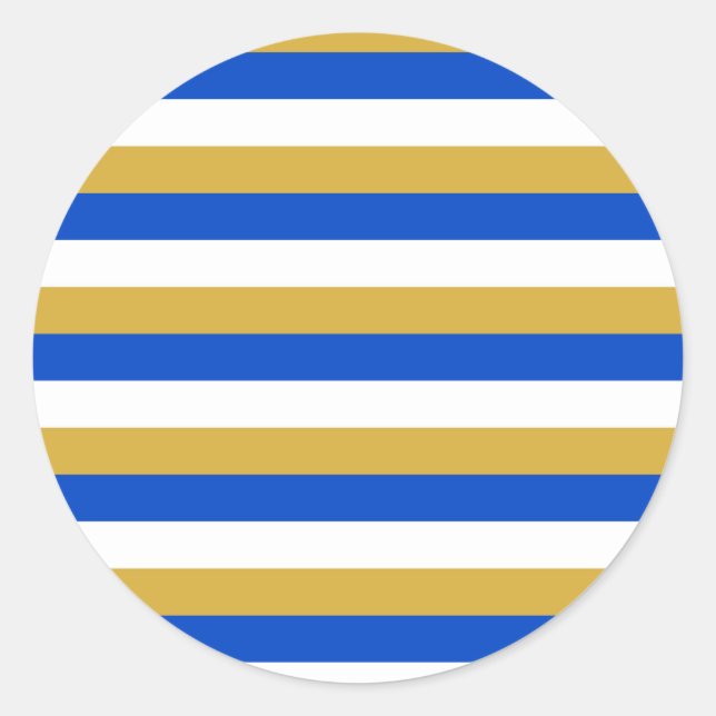 Kosovo flag stripes classic round sticker (Front)