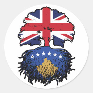 Kosovo Kosovar British UK United Kingdom Britain Classic Round Sticker