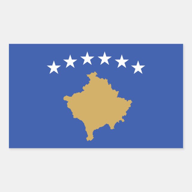 Kosovo/Kosovar Flag Sticker (Front)