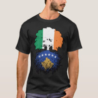 Kosovo Kosovar Irish Ireland Tree Roots Flag