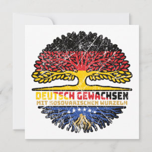 Kosovo Kosovarisch Deutsch Deutschland Baum Wurzel Card