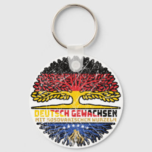 Kosovo Kosovarisch Deutsch Deutschland Baum Wurzel Keychain