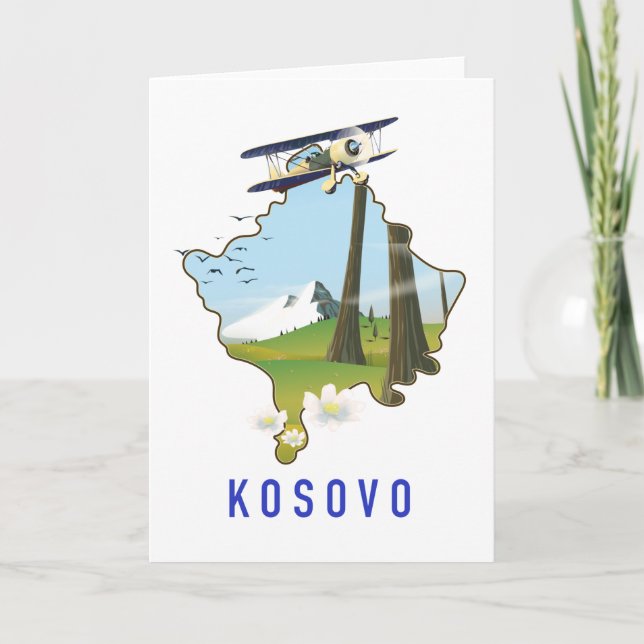 Kosovo map card (Front)