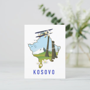 Kosovo map postcard