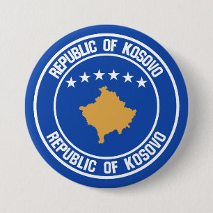 Kosovo Round Emblem 3 Inch Round Button