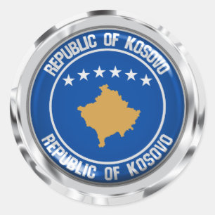 Kosovo Round Emblem Classic Round Sticker