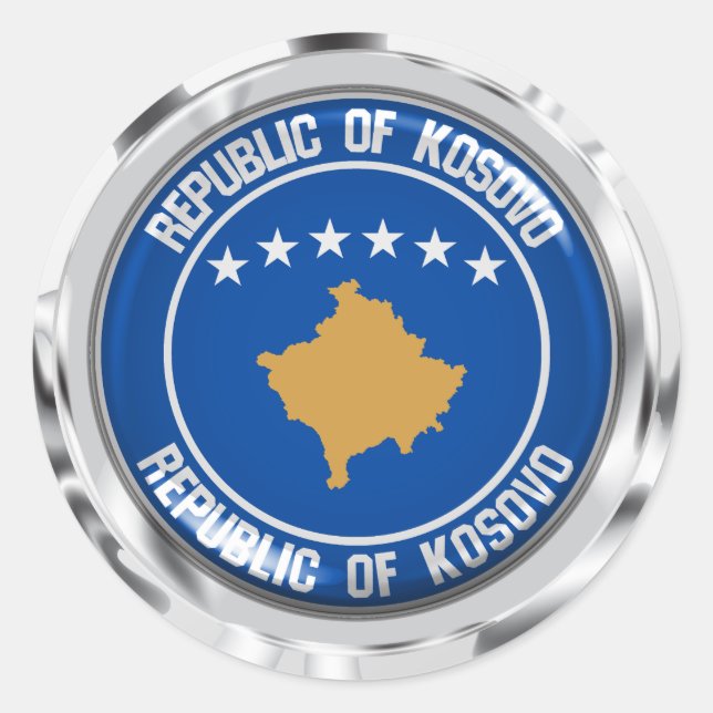 Kosovo Round Emblem Classic Round Sticker (Front)