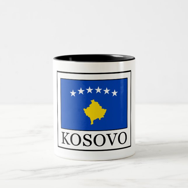 Kosovo Two-Tone Coffee Mug (Center)