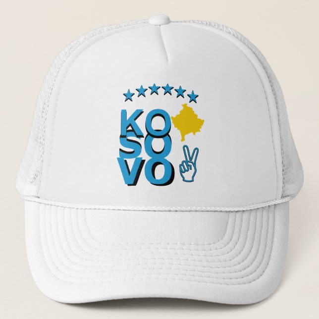 Kosovo Victory Flag Trucker Hat (Front)