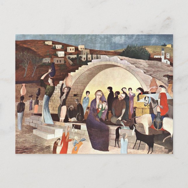 Kosztka - Mary's Well in Nazareth Postcard (Front)