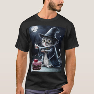 Kot w Halloween. T-Shirt