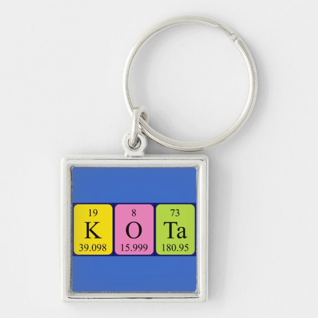 Kota periodic table name keyring (Front)