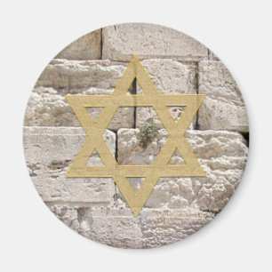 Kotel Western Wall Gold Star of David Magen Dovid Magnet