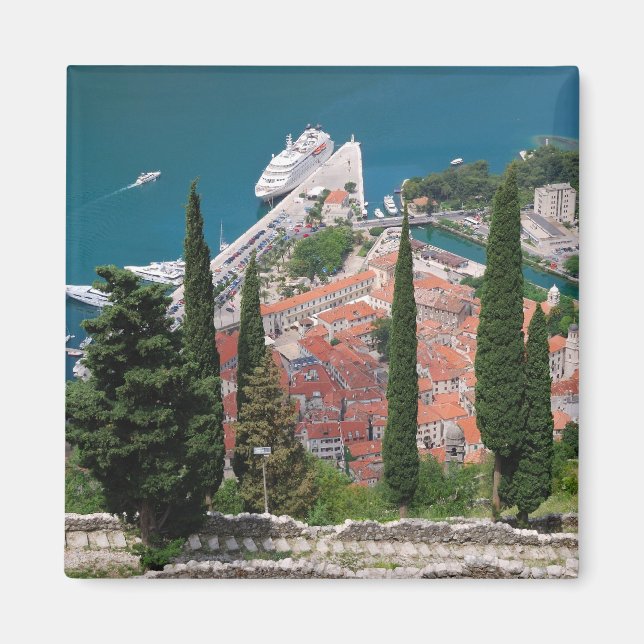 Kotor au Monténégro Magnet Carré (Devant)