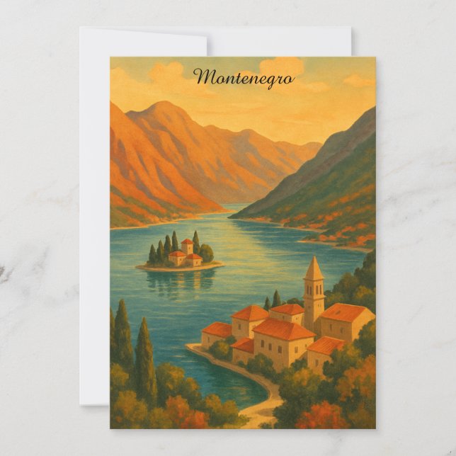 Kotor Bay Montenegro Vintage Adria Coast (Front)