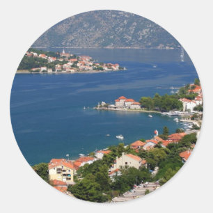Kotor Fjord, Montenegro Classic Round Sticker