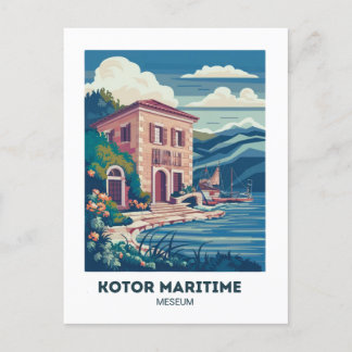 Kotor Maritime Museum Postcard Travel 