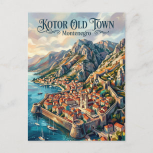 Kotor Old Town Montenegro Postcard