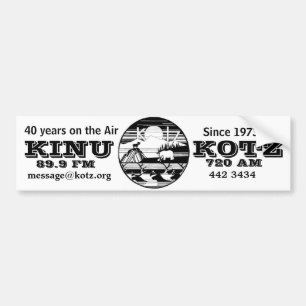 kotz logo 40 years on air bumper sticker