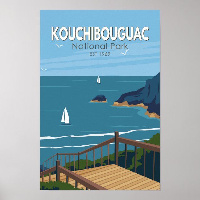 Kouchibouguac National Park Canada Vintage Art Poster (Front)
