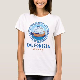 Koufonisia, Greece Greek Ship Design Women's T-Shirt