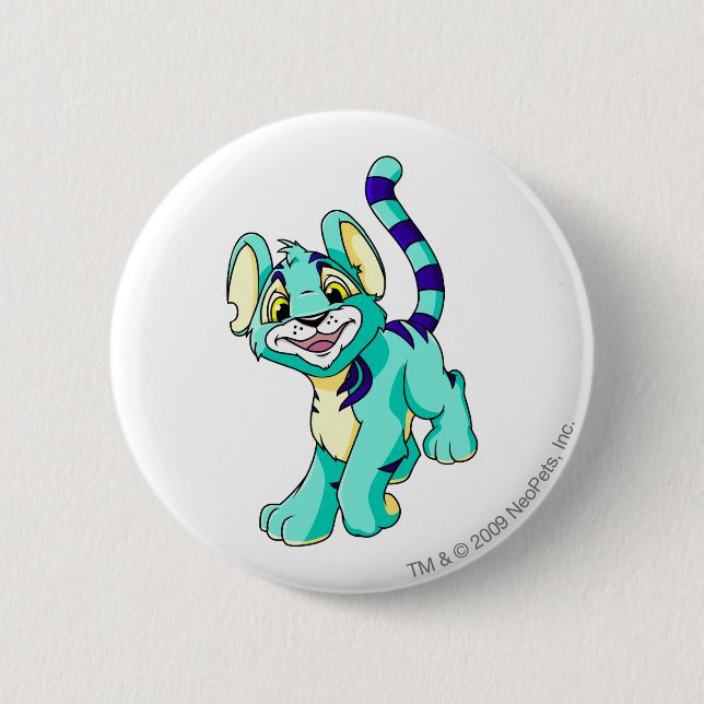 Kougra Blue 2 Inch Round Button (Front)