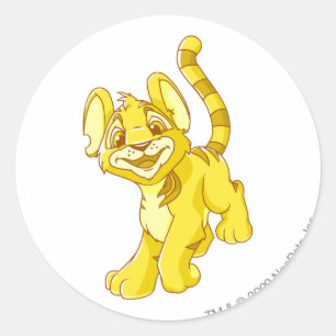 Kougra Gold Classic Round Sticker