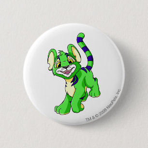 Kougra Green 2 Inch Round Button