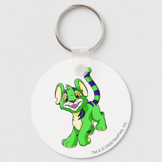 Kougra Green Keychain (Front)