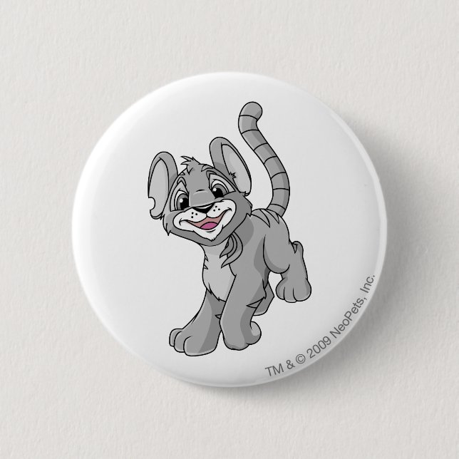 Kougra Silver 2 Inch Round Button (Front)