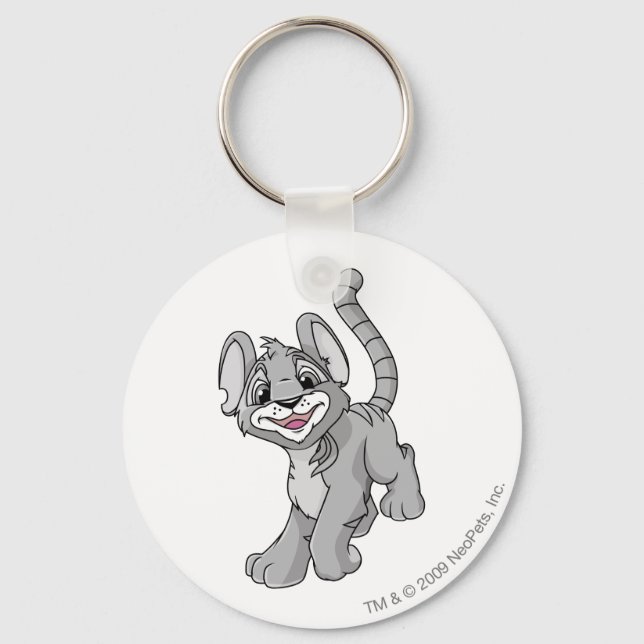 Kougra Silver Keychain (Front)