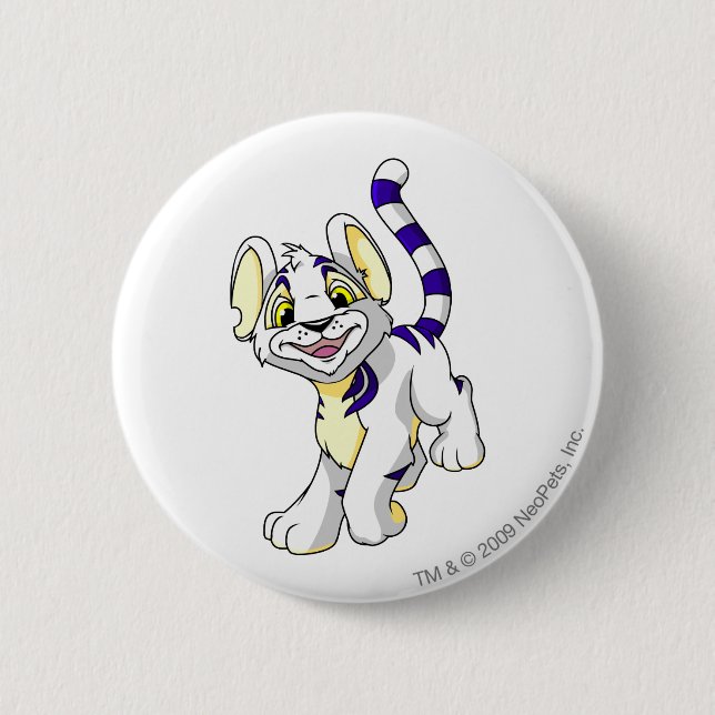 Kougra White 2 Inch Round Button (Front)
