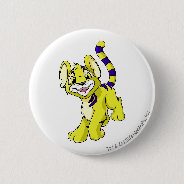 Kougra Yellow 2 Inch Round Button (Front)