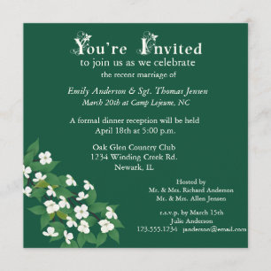 Kousa Dogwood Mariage Réception Invitation