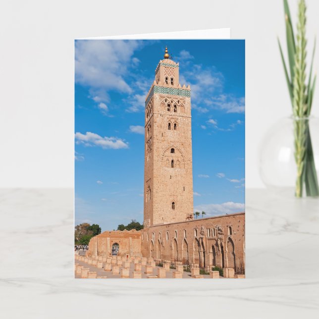 Koutoubia Mosque - Marrakech, Morocco Card (Front)