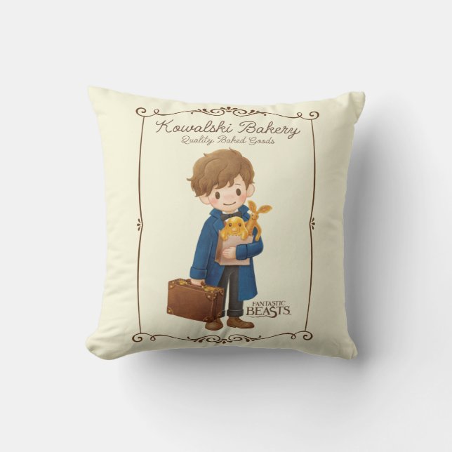 Kowalski Bakery - Newt Scamander Throw Pillow (Front)