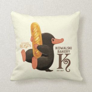 Kowalski Bakery - Niffler With Bread Throw Pillow