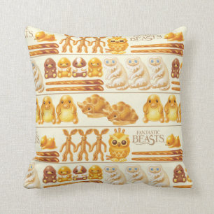 Kowalski Bakery Rows of Treats Pattern Throw Pillow