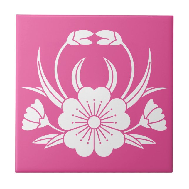 Koyama Kani Zakura Tile (Front)