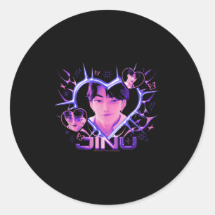 Kp Demon Hunters Halloween Jinu Y2k Heart Shape Rt Classic Round Sticker