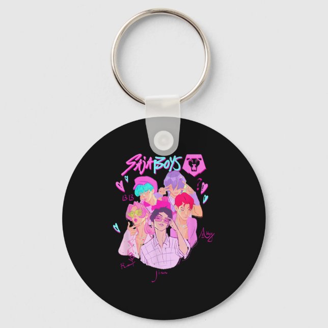 Kp Demon Hunters Halloween Saja Boys Demon Group R Keychain (Front)