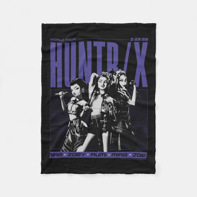 Kp Demon Hunters Halloween World Tour Huntrix Ster Fleece Blanket (Front)