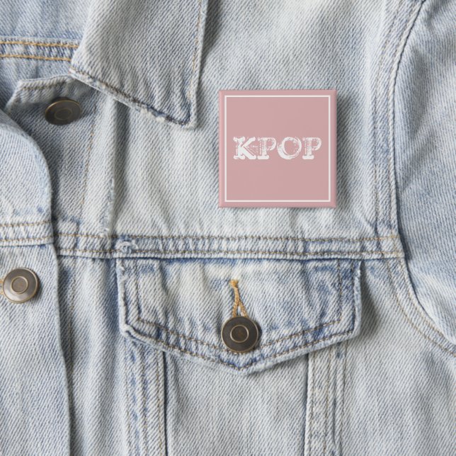 KPOP 3 CM ROUND BADGE 2 INCH SQUARE BUTTON (In Situ)