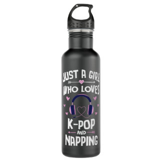 KPop And Napping Cute Gift Girls Women Swea 710 Ml Water Bottle