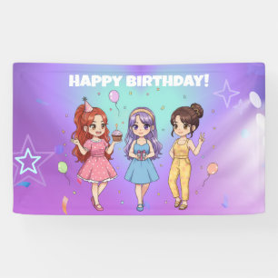 KPOP Birthday, Color the back! Banner