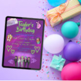 K-Pop Music Star Korean Pop Theme Birthday Party Invitation | Zazzle